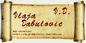 Vlaja Dabulović vizit kartica